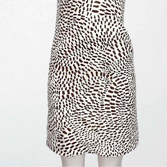 Vintage Linen Animal Print Mobwife Ruffled Kate Spade Classic Sheath Dress SZ XS - Picture 3 of 10